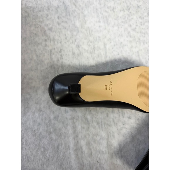 Marc Fisher LTD Kendri Black Leather Pointed Toe Kitten Heel Pumps Womens 7.5 M - Picture 7 of 8